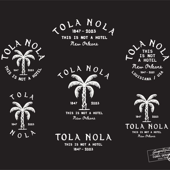 Hostel logo with the title 'Logo Suite for Tola Nola'