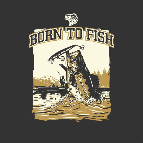 Fishing t-shirt with the title 'Born To Fish'