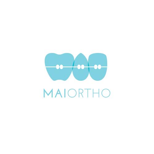 Braces design with the title 'Clean & Simple Logo for Mai Ortho'