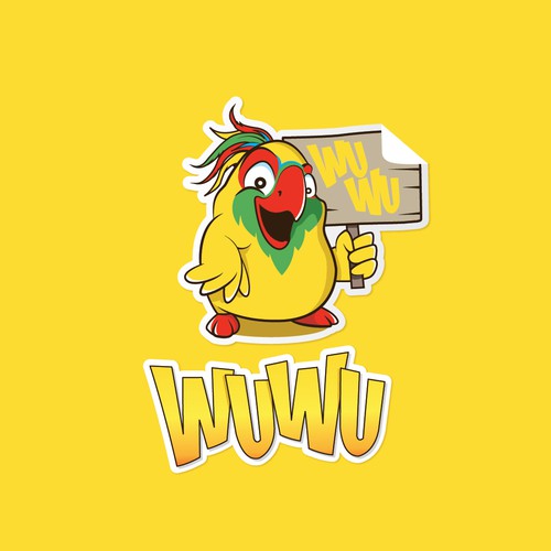 Parrot logo with the title 'Character design'