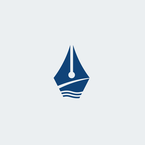 Sailboat logo with the title 'Pen and Sailboat logo'