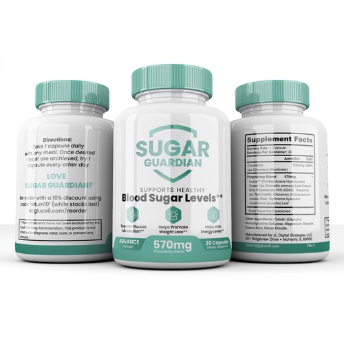 Pharmacy label with the title 'Label Design'