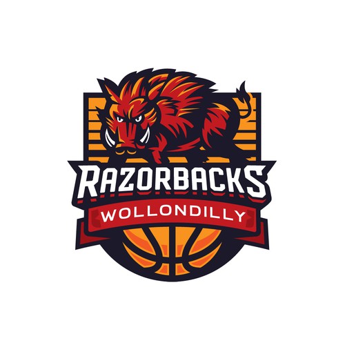 Hog logo with the title 'razorbacks'