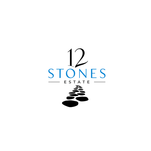 Coffee shop logo with the title '12 Stones Estates logo design'