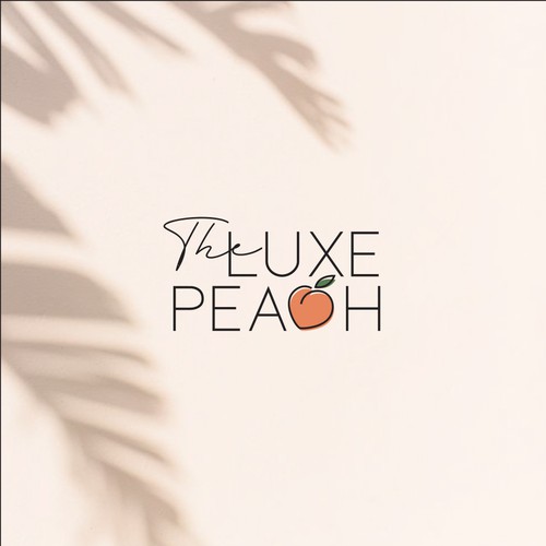 Peach logo with the title 'The LUXE PEACH'
