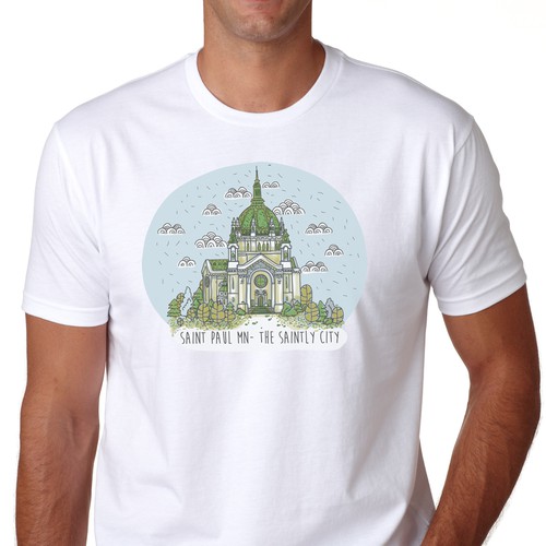 T-shirt artwork with the title 'a tshirt mock-up with St. Paul, MN'