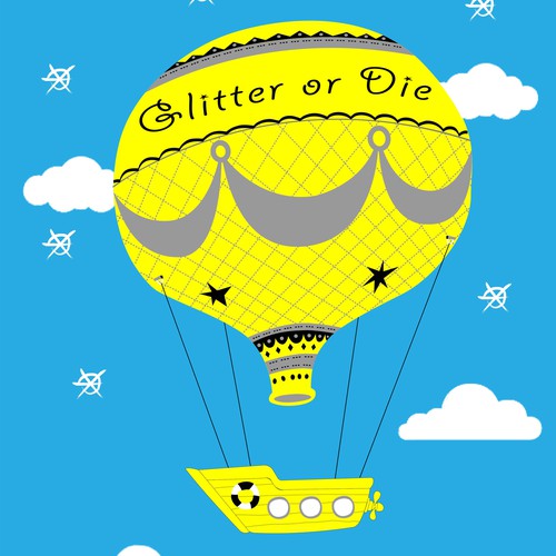 Cosmetics artwork with the title 'an airship illustration'