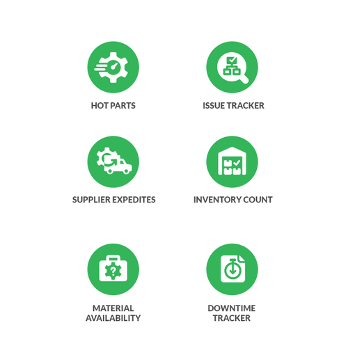 Icon illustration with the title 'Icon set'