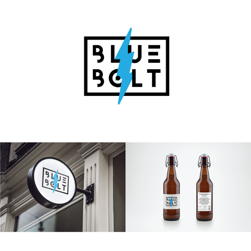 Youth logo with the title 'Blue Bolt Brewery Logo'