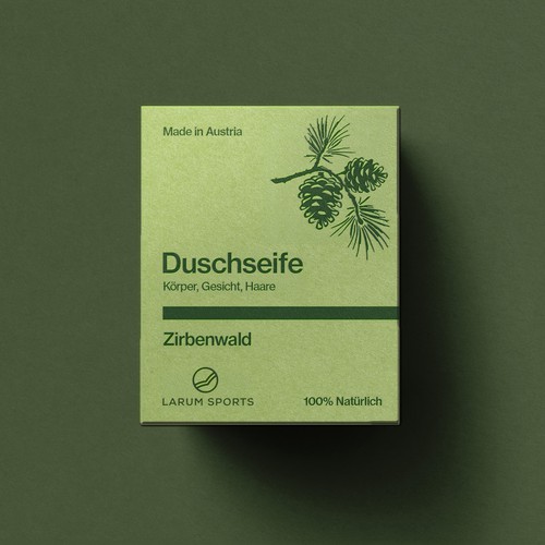 Soap packaging with the title 'Duschseife Soap Packaging Design'