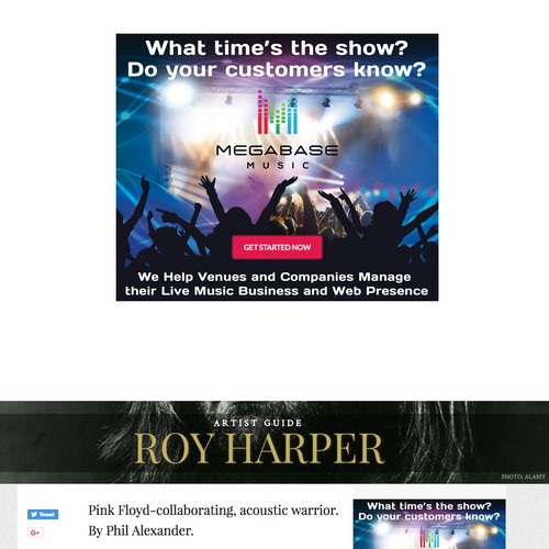 Copywriting design with the title 'Banner advert for Google'