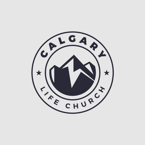 Religious logo with the title 'Calgary Life Church'