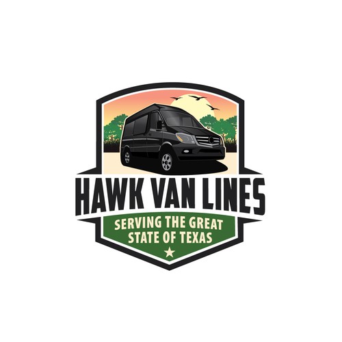 Van logo with the title 'Logo for luxury Sprinter van rental company'