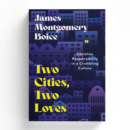 Contemporary design with the title 'Two Cities, Two Loves'