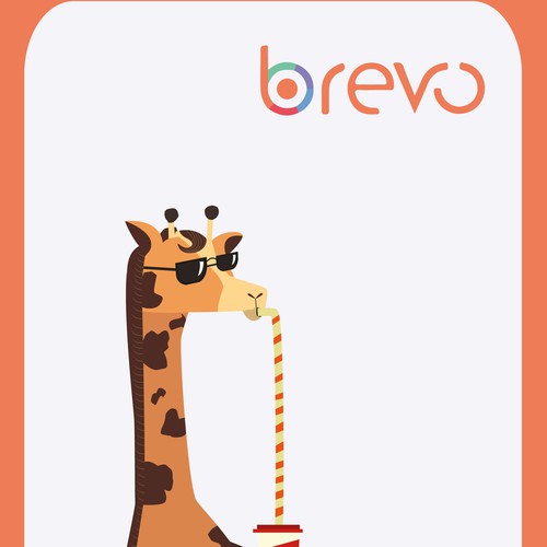 2-dimensional design with the title 'Brevo Giraffe'