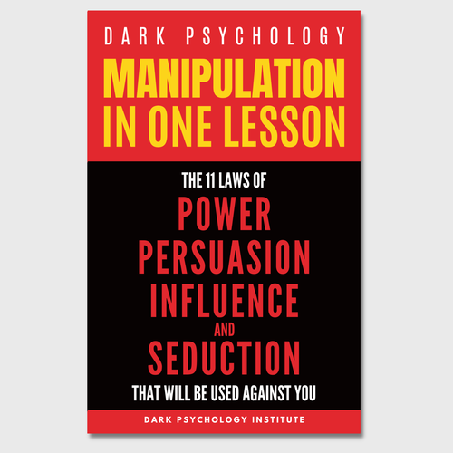 Psychology book cover with the title 'Book Cover Design for Dark Psychology Institute'