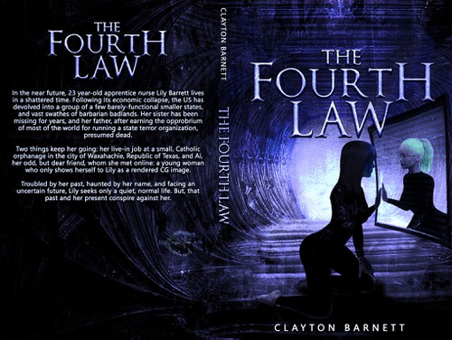 Professional book cover with the title 'The Fourth Law'