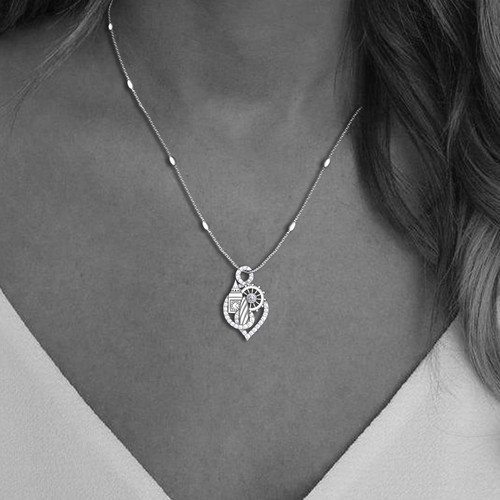 Necklace design with the title 'London Themed Necklace'
