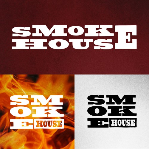 BBQ brand with the title 'Smokehouse BBQ Logo Design'
