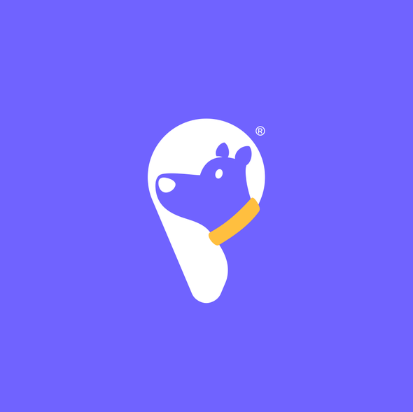 Neon blue safari logo with the title 'Logo concept for RESERVA PET DRIVER'