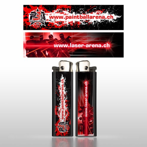 Laser design with the title 'Design a black lighter on 2 sites'