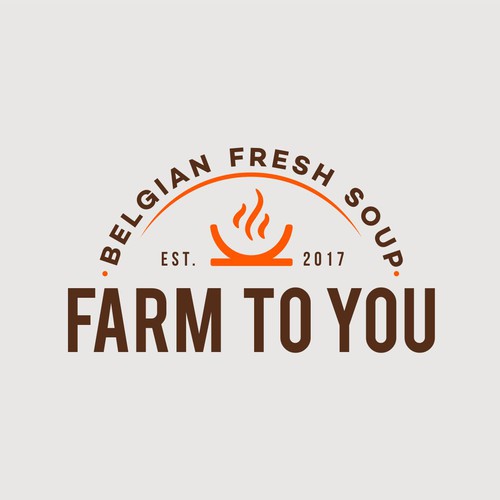 Organic food logo with the title 'Farm to You'