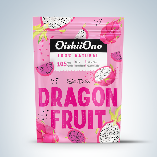 Snack packaging with the title 'OishiiONO'