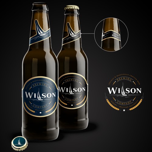 Brewery label with the title 'Wilson Brewing Company'