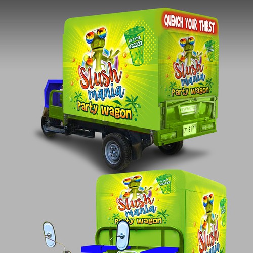 Lizard design with the title 'SlushMania'