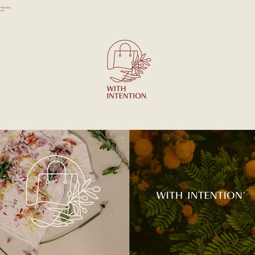 Corporate brand with the title 'With Intention brand identity '
