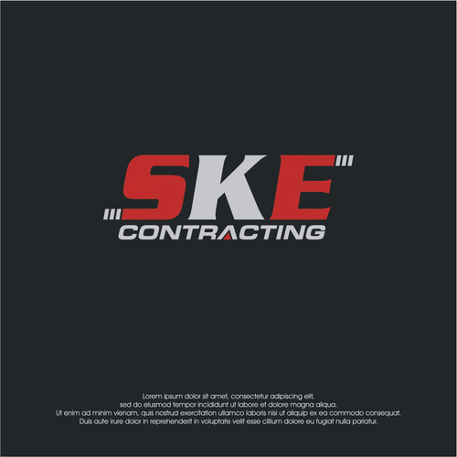 Construction logo with the title 'concept logo for SKE Contracting'
