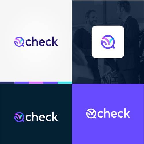 Medical logo with the title 'Qcheck'