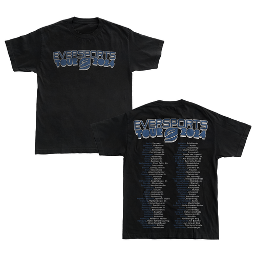 Event t-shirt with the title 'T-Shirt Tour Concept'