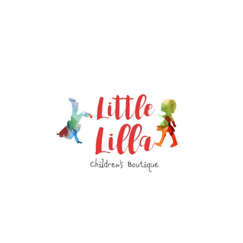 Watercolor brand with the title 'Logo for Children's  Boutique'