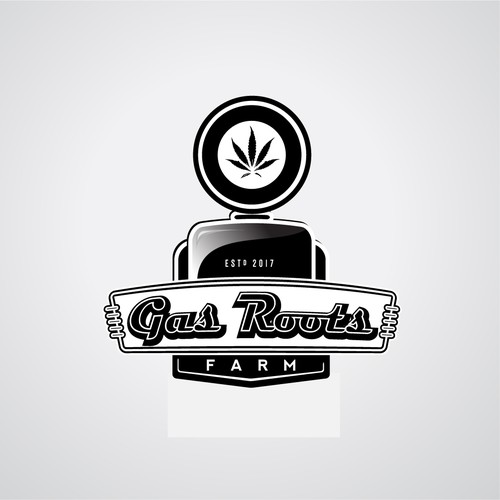 Marijuana brand with the title 'GasRoots Farm'