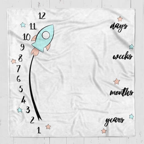 Baby boutique design with the title 'Milestone blanket design'