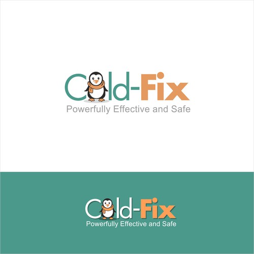 Penguin brand with the title 'logo concept for Cold Fix'
