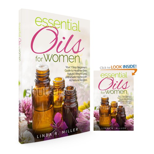 Elegant book cover with the title 'Book cover design for Linda R. Miller'