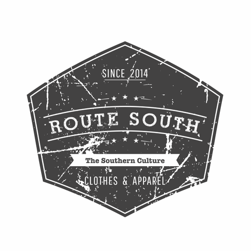 Distressed logo with the title 'Southern T-shirt line'