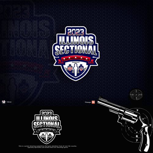 Target logo with the title 'Emblem Type Logo for 2023  Illinois Sectional'