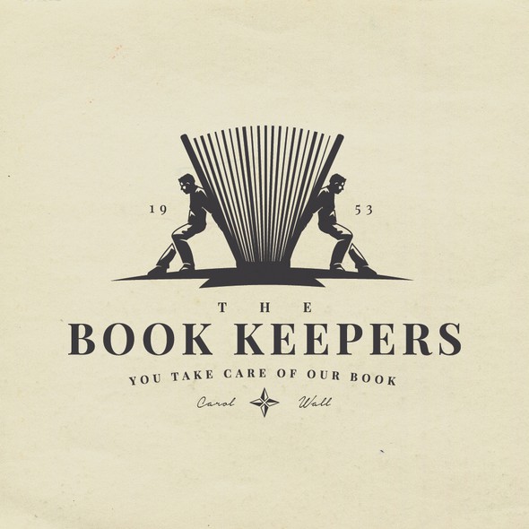 Film logo with the title 'The Book Keepers'