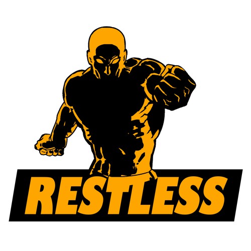 Hero artwork with the title 'Logo concept for Restless Brand'
