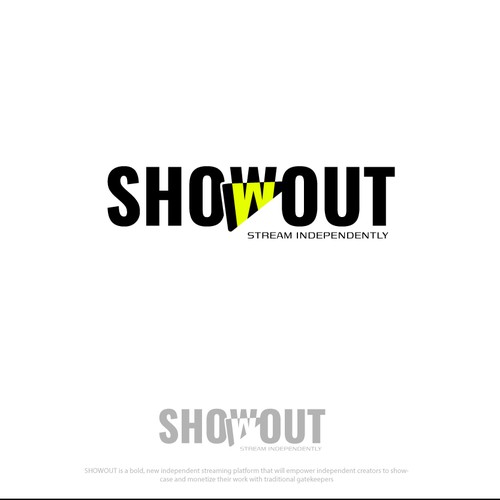 Streaming design with the title 'Bold Logo for an independent streaming platform'