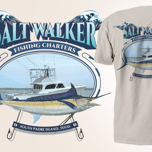 Fishing t-shirt with the title 'Texas fishing charter boat needs a great t-shirt design!'