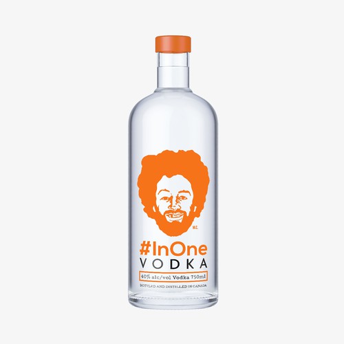 Vector label with the title 'Vodka Bottle Design'