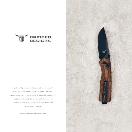 Beast logo with the title 'Damned Designs'