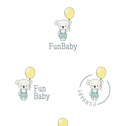 Baby clothing logo with the title 'Fun Baby'