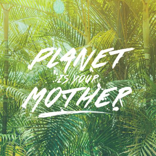 Street logo with the title 'Concept de logo Planet Is Your Mother'