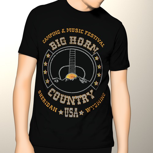 Country t-shirt with the title 'Big Horn Country Music Festival T-shirt'