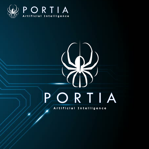 Spider design with the title 'Modern and Unique AI logo'